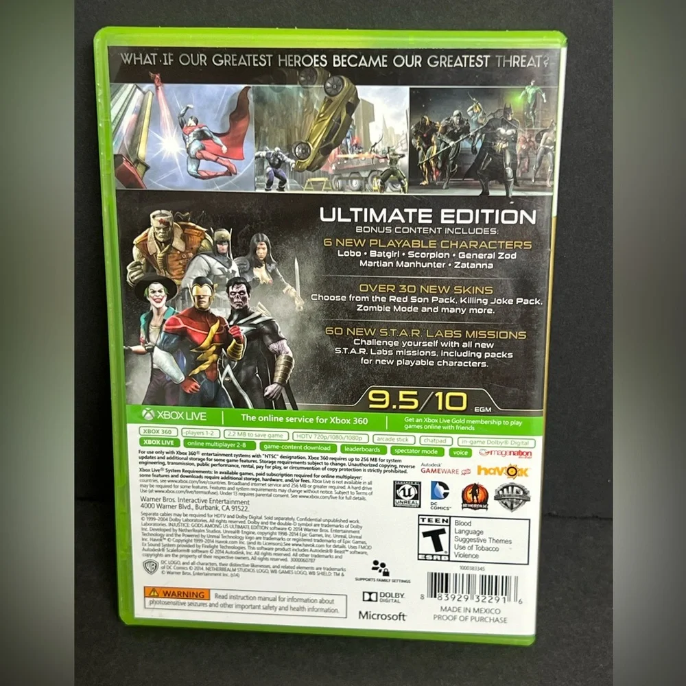 Injustice: Gods Among Us Ultimate Edition - Xbox 360, 2013 - CIB
